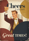 Affiche homme champagne célébration années 1920