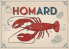 Affiche Homard rouge tomate citron menu marin