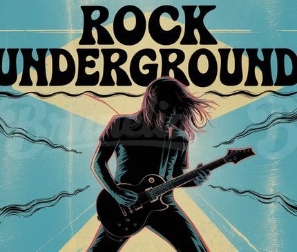 Affiche vintage ambiance underground rock