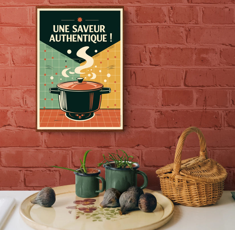 affiche cuisine ambiance années 50