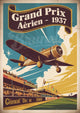 Affiche Grand Prix Aérien 1937 aviation rétro