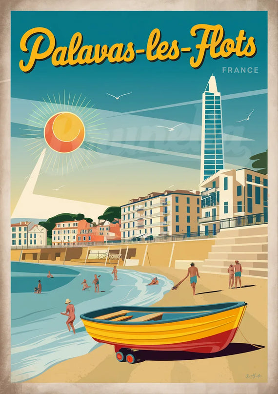 Affiche vintage Palavas-les-Flots