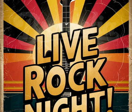 Affiche vintage affichage mural de bar rock