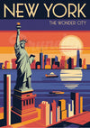 Affiche The Wonder City style Art Déco années 1930 New York