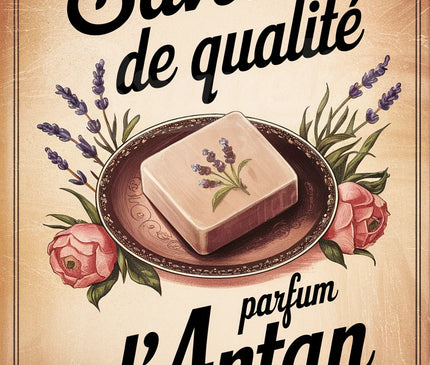 Affiche savon artisanal rétro