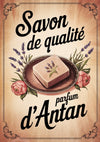 Affiche savon d'Antan lavande vintage