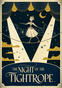 Affiche Funambule Rétro sur Corde