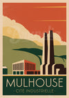 Affiche Mulhouse Cité Industrielle Art Déco