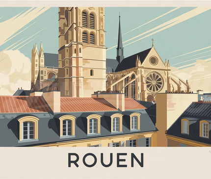affiche vintage rouen