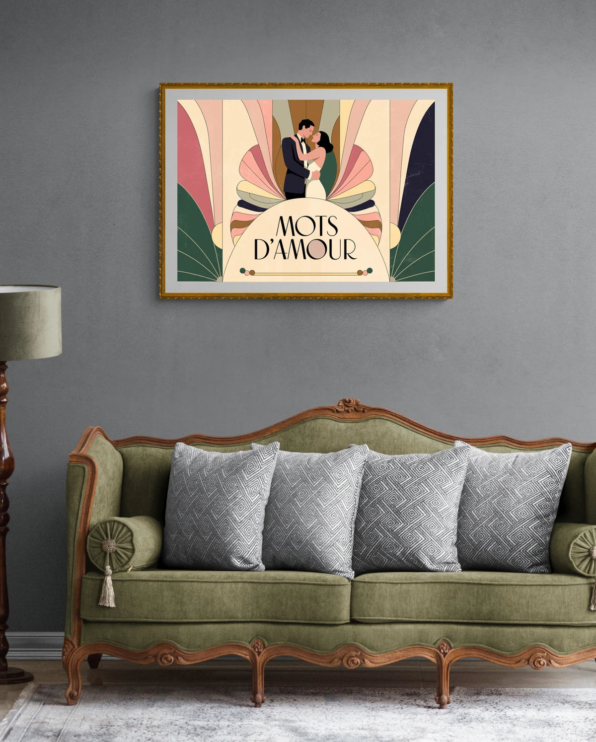 affiche amour vintage déco