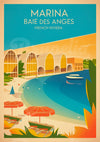 Affiche Marina Baie des Anges Côte d'Azur