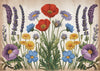 Affiche Composition florale symétrique rétro