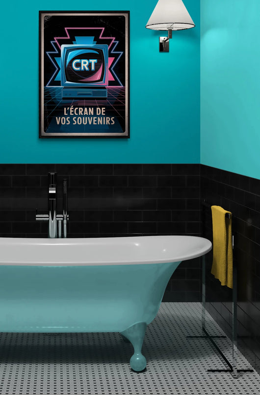 Affiche vintage écran CRT