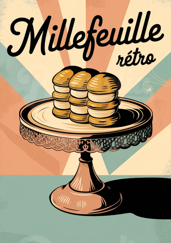 Affiche millefeuille rétro