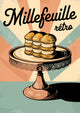 Affiche Millefeuille rétro pâtisserie vintage
