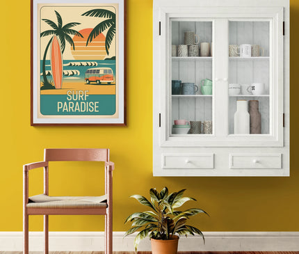 affiche vintage surf