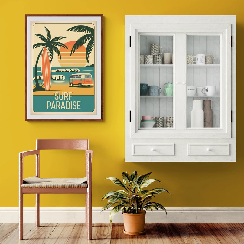 affiche vintage surf