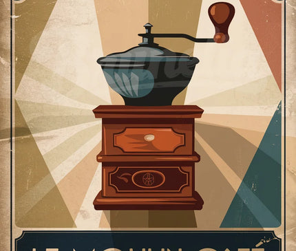 affiche vintage moulin à café