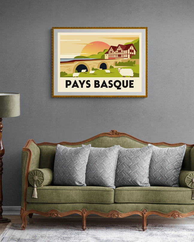 affiche touristique vintage Pays Basque