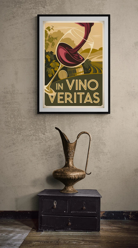 Affiche dégustation vin vintage