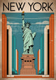 Affiche Statue de Liberté style Art déco New York