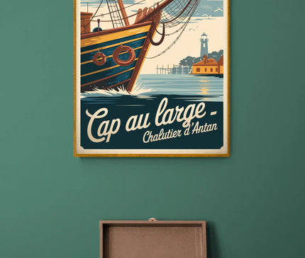 Affiche vintage chalutier