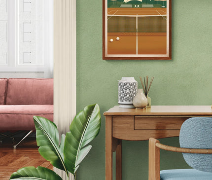 Affiche vintage filet de tennis