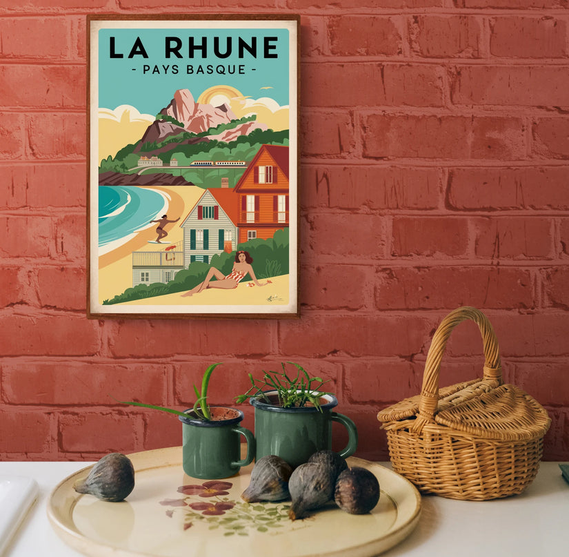 affiche ancienne style Pays Basque