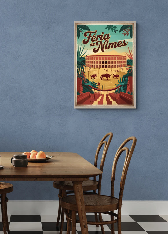 affiche nimes retro