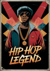 Affiche hip-hop artiste légende style rétro années 80