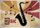 Affiche Retro Music Night Saxophone Jazz