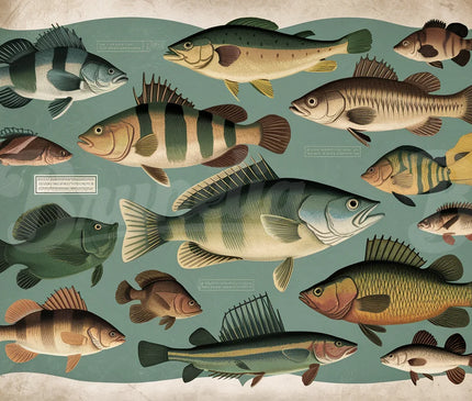 affiche vintage poisson