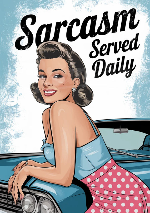 Affiche rétro pin-up
