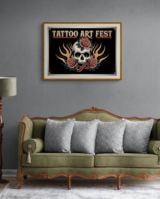 affiche tatouage vintage