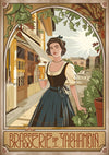 Affiche Brasserie de Tachyamon style Art Nouveau