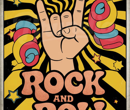 affiche rock vintage