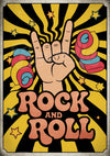 Affiche Peace and Love années 70 Rock and Roll