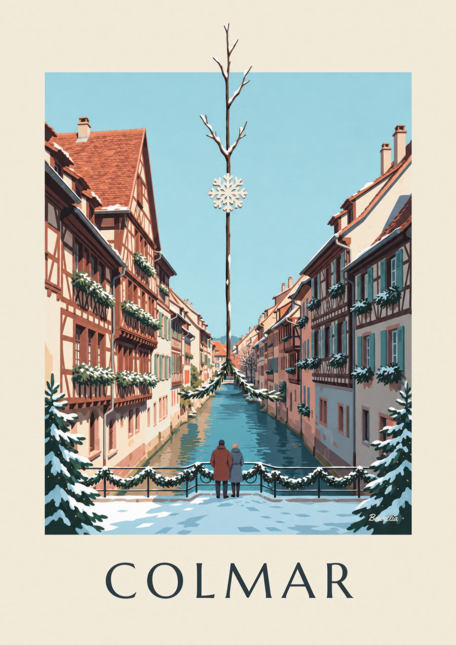 Affiche Petite Venise de Colmar à Noël