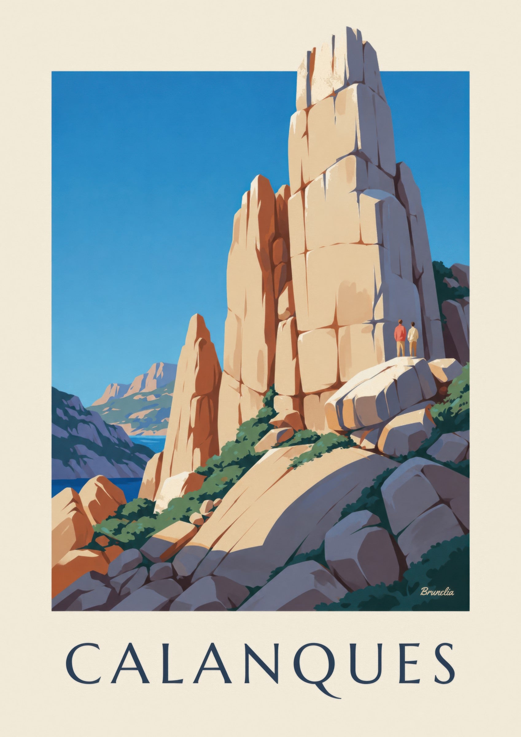 Affiche Grande Candelle, calanques de Sugiton : détail en gros plan