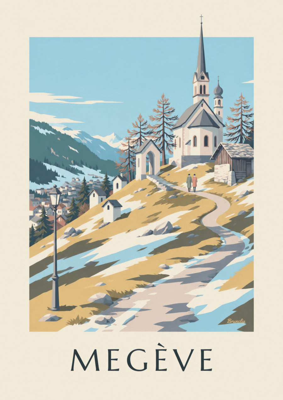 Affiche Megève, chapelles du Calvaire