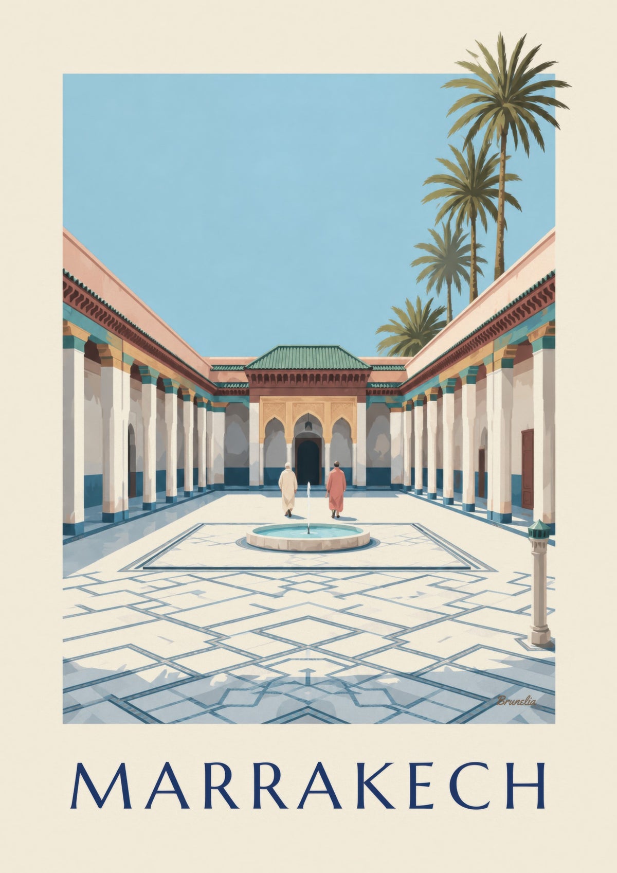 Affiche palais de la Bahia à Marrakech