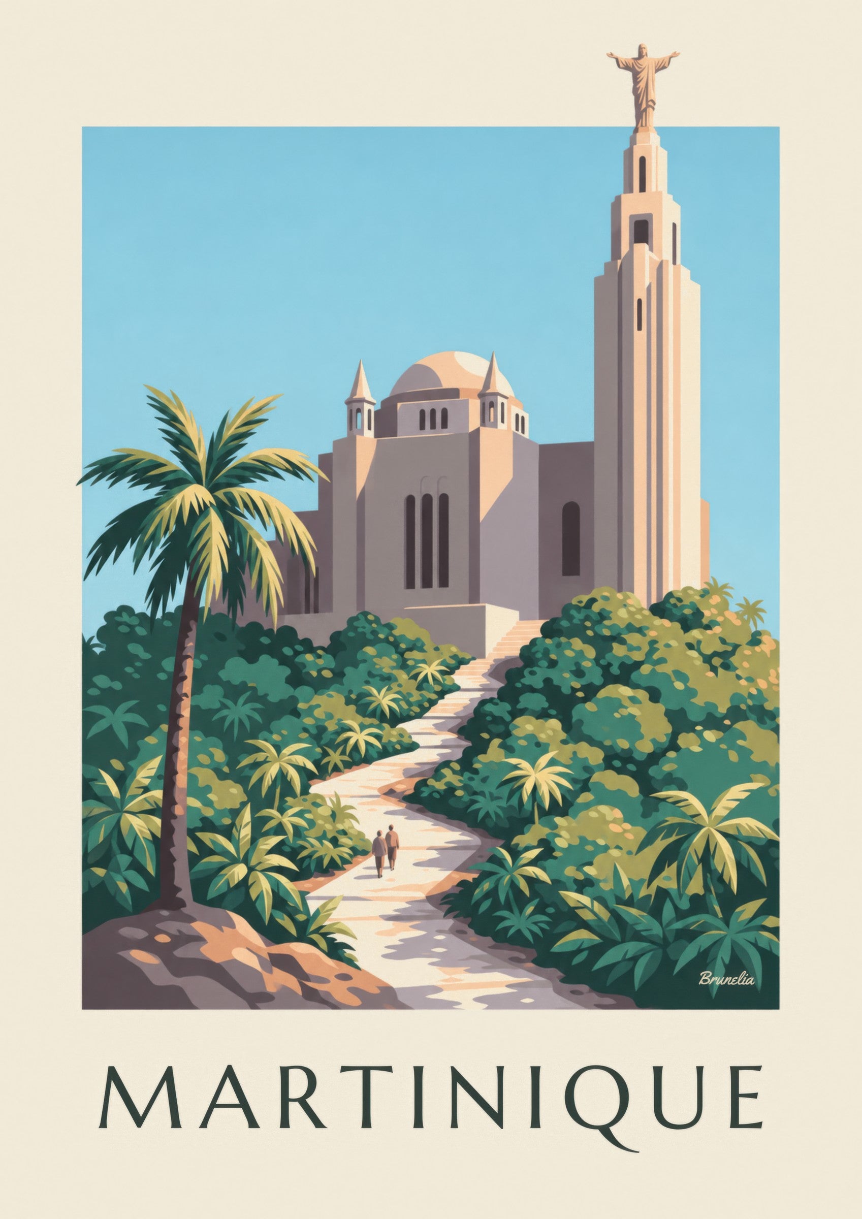 Affiche Martinique, église du Sacré-Cœur de Balata : détail en gros plan