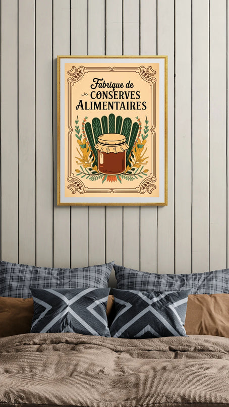 Affiche conserve rétro
