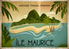 Affiche Île Maurice Destination Tropicale Vintage