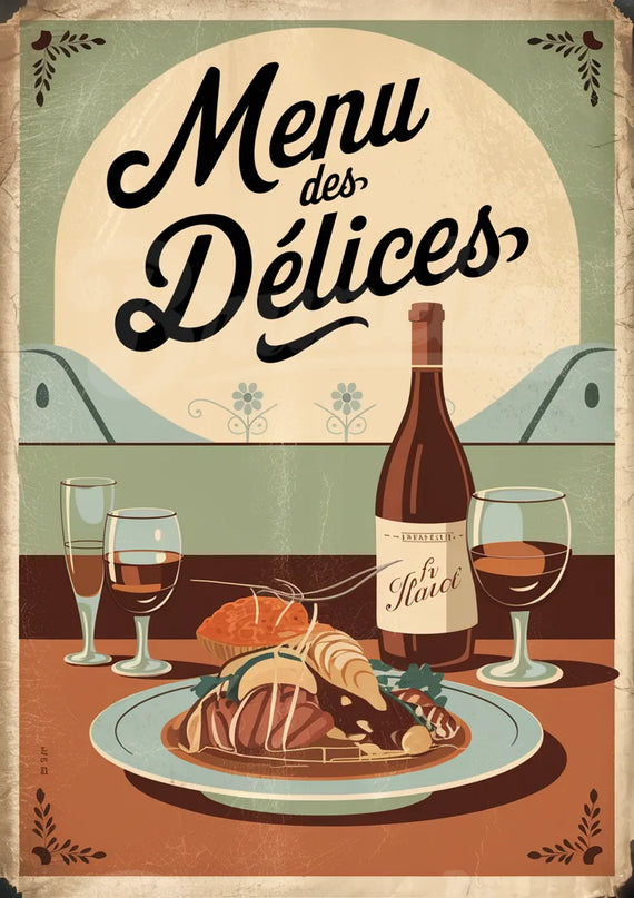 affiche cuisine menus anciens 1