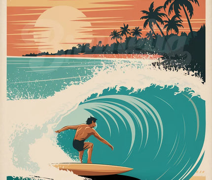 Affiche surf rétro Bondi