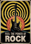 Affiche guitare électrique psychédélique années 70