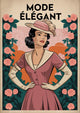 Affiche femme élégante années 1940 Mode Élégant