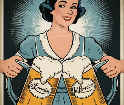 Affiche publicité vintage illustrée
