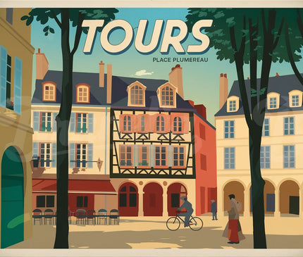 affiche tours vintage